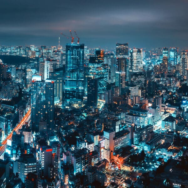 Cityscape,Of,Tokyo,City,Skyline,At,Night,In,Japan,,Cyberpunk