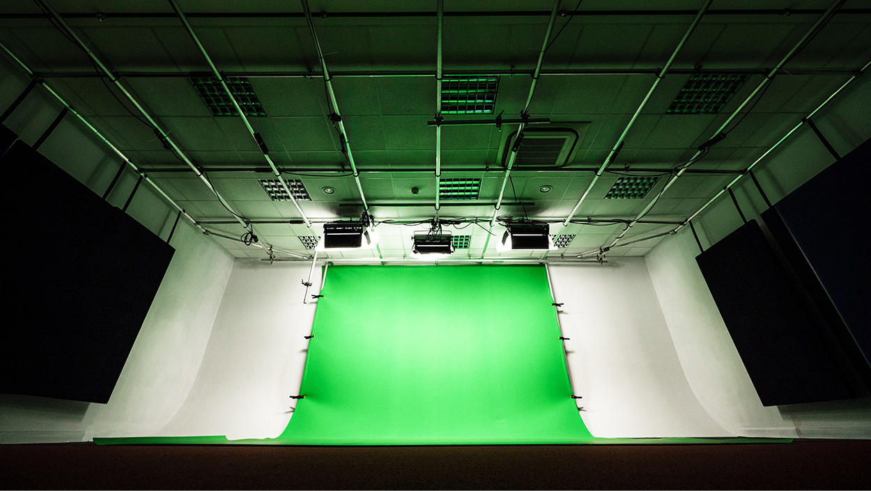 Video production studio set up for filming