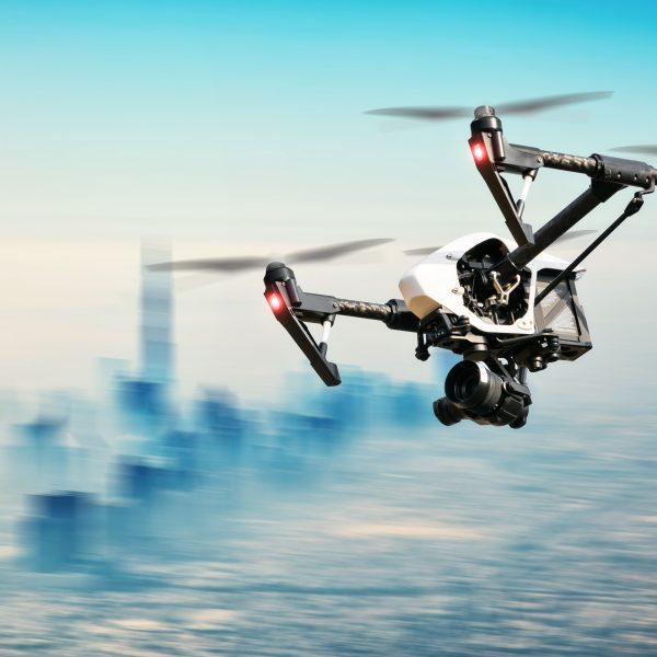 Drone,Flying,Abovedubai,City,Panorama,In,Blur,Motion