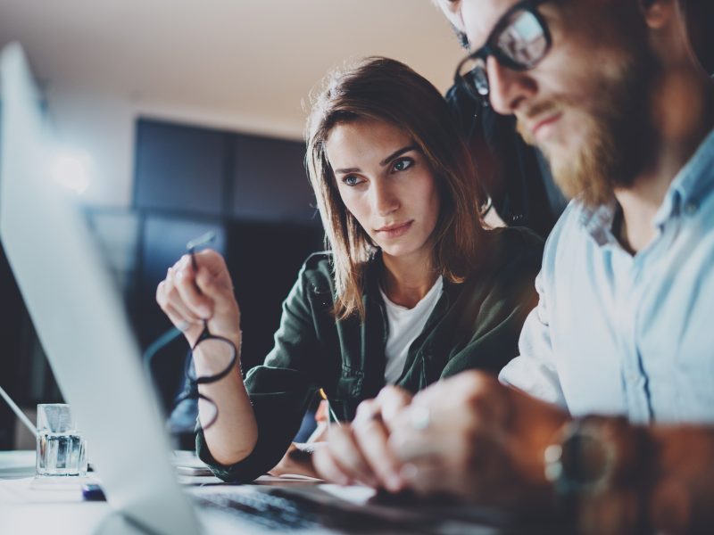 Business team working together in a meeting room