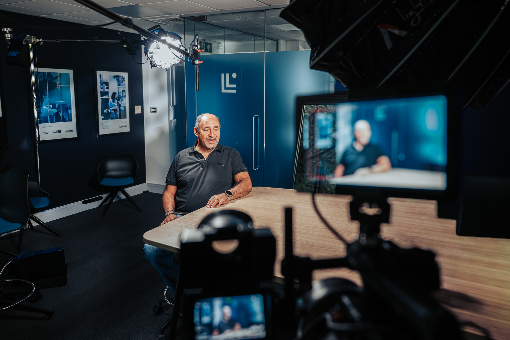 linksys interview male contributor filming